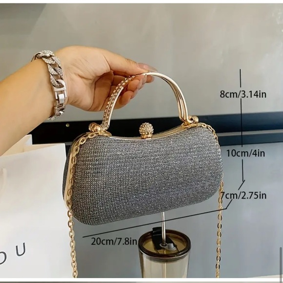 Elegant Unbranded Black Evening Bag -NIP - Picture 5 of 15